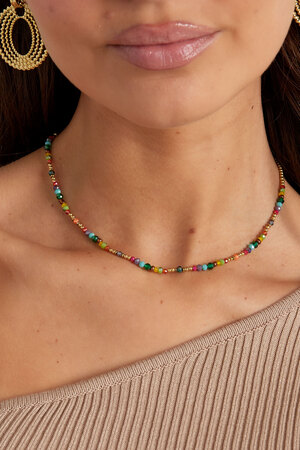 Halskette mit bunten Perlen – mehrfarbig h5 Bild3